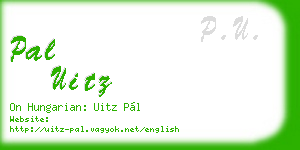 pal uitz business card